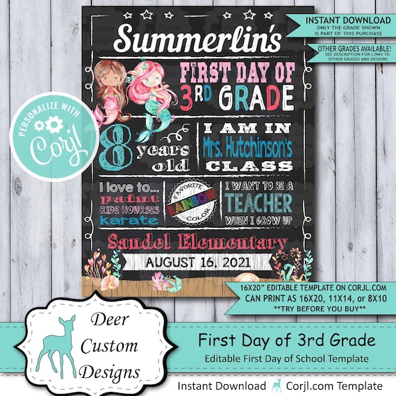 back-to-school-sign-editable-template-mermaids-first-day-3rd-grade