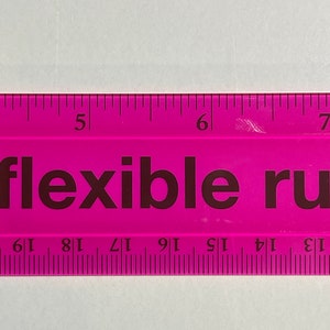 Personalized Laser Engraved 12 Flexible Ruler for Back to School Elementary Student or Teacher Gift Laser Engraved Wood Rulers Pink Flexible Ruler