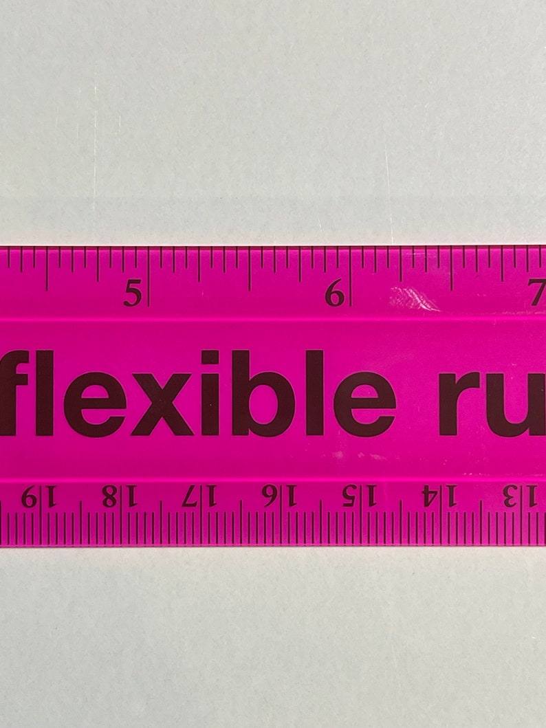 Personalized Laser Engraved 12 Flexible Ruler for Back to School Elementary Student or Teacher Gift Laser Engraved Wood Rulers Pink Flexible Ruler