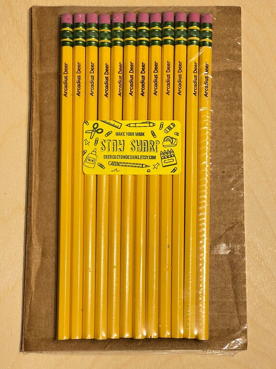 Personalized Engraved Ticonderoga 2 Pencils for Back to School
