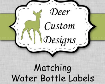 Matching Water Bottle Labels