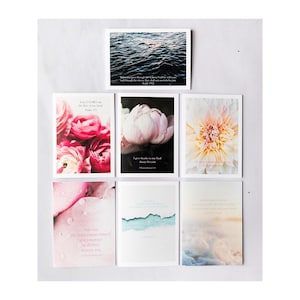 Bible verse notecards, christian stationery, fine art photography note cards, set of 7