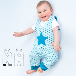 Baby Romper Sewing Pattern PDF | Footed or Footless Baby Jumpsuit Pattern | Easy PDF for Jersey or Fleece | Newborn–2Y