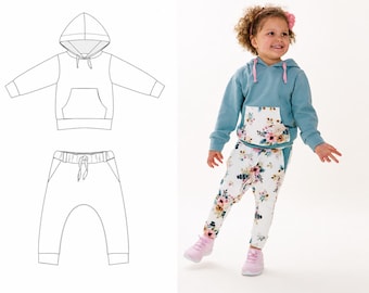 Kids Hoodie Pattern FLY DADO – Hoodie 12m–11y & Joggers 2y–11y PDF Set
