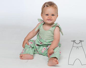 Baby Romper Pattern LUNA CHARLOTTE – Overalls and Dungaree PDF 0m–2y
