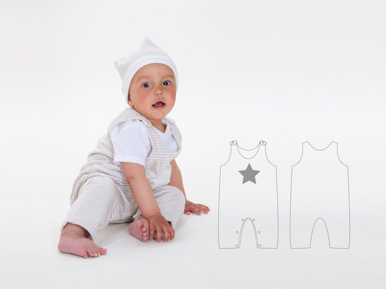 Baby Romper and hat pattern Pdf sewing Baby newborn to 3 yrs image 10