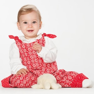 Baby Latzhose PDF Schnittmuster LILLI BO, Overall, Wendeoverall, Gr 68, 110