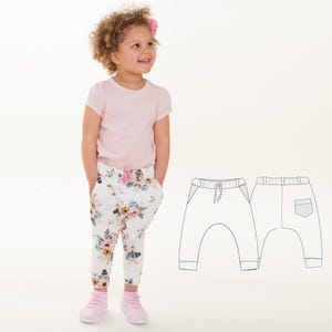 Harem Pants for kids Sewing Pattern DADO • PDF Sewing Pattern • Unisex Pants • Comfy & Loose Fit • For Jersey and Knit • Instant Download