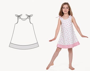 Reversible Dress Pattern JULE ANTONIA STEFFI – Girls Pinafore & Tunic pdf 6m–10y