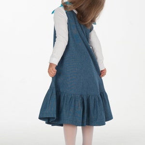 Easy girls pinafore dress sewing pattern w. hem buttons. Sleeveless tunic pattern for baby kids ebook pdf STEFFI by Patternforkids imagem 9