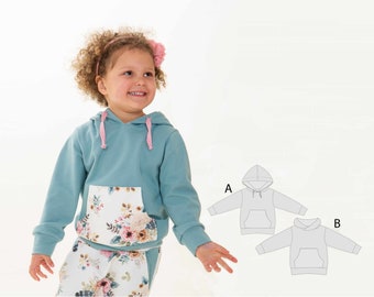 Sewing Pattern Hoodie for Kids "FLY" ebook pdf pattern, 12m to 11y