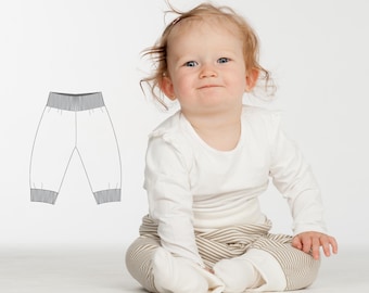 Baby Pants Pattern LUCCA – Reversible Jersey PDF Sizes 3m–4y