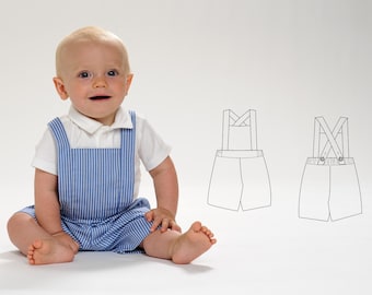 Sewing Pattern Bib Overalls MAX PDF 2 Views Sizes 6m-7y
