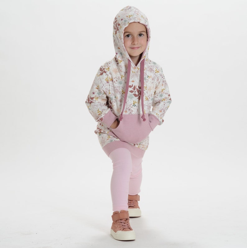 Toddler Kids Girls Tunic casual sweatshirt and leggings sewing pattern ebook pdf, 12m to 11y image 5