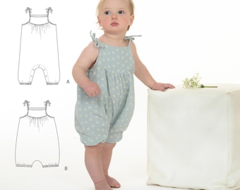 Wykrój kombinezonu NELE PDF 2 warianty Rozmiary 50/56-98/104 A4 A0