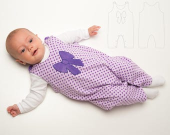 Wykrój na kombinezon dwustronny dla dziecka PLINIO PDF 56/62-92/98 A4 A0 Instrukcje ze zdjęciami