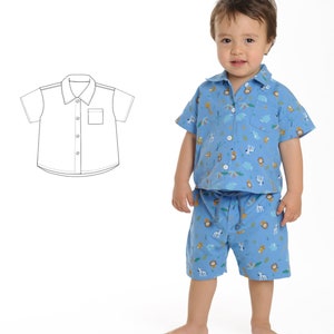 Schnittmuster Hemd TOM für Baby und Kinder-Jungen Größen 68-122 Patternforkids Bild 9