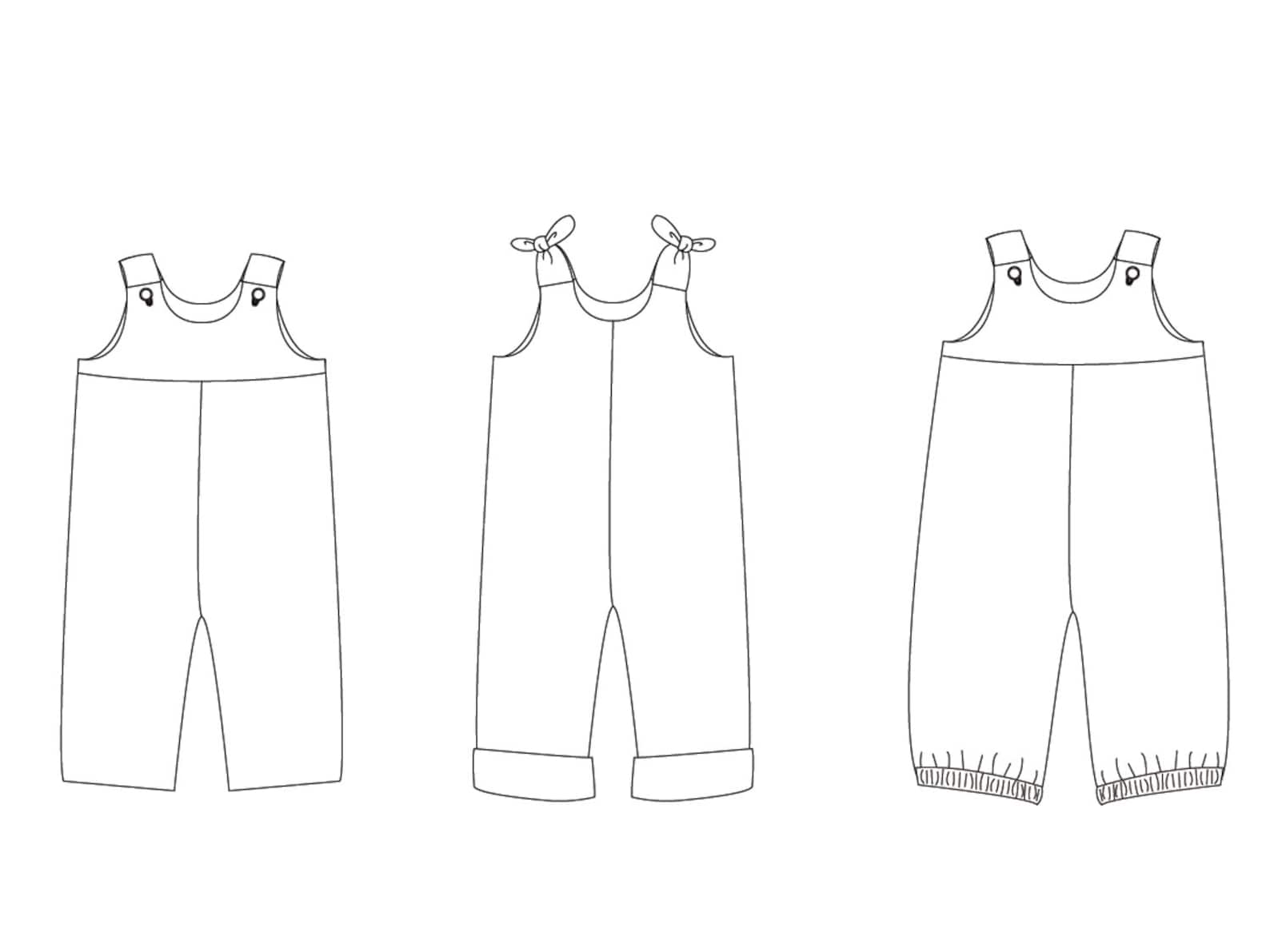 Baby Dungaree Sewing Pattern Pdf for Boys Girls. With Straps Etsy UK