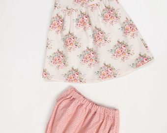 Baby Girl Dress Pattern BABY TWINSET – Ruffle Bloomers PDF Set 0m–4y