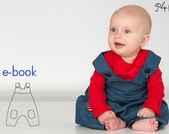 Patron de couture PDF pour barboteuse bébé Arturo, barboteuse en jersey sans pieds, taille 50, 92