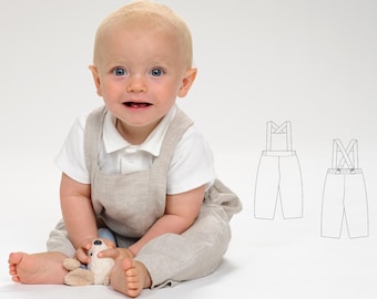 Wykrój szycia ogrodniczek MAX 2 w 1 w formacie PDF, rozmiary 68/74-116/122