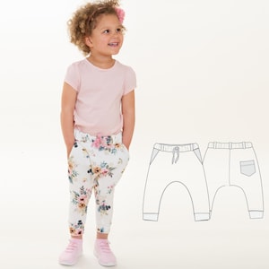 Haremshose PDF Schnittmuster DADO – Baggy Kinderhose mit Taschen 92/98–140/146