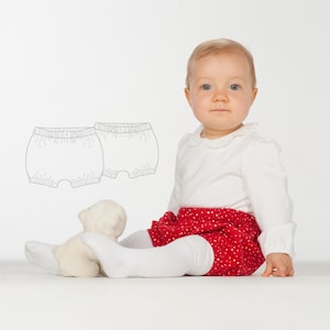 Baby Bloomers Sewing Pattern ELISA – Easy Harem Pants PDF 0m–4y