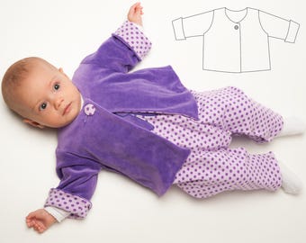 Sewing Pattern Baby Jacket FILIPPA PDF Lined Sizes 0m-4y
