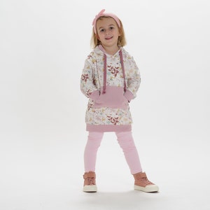 Toddler Kids Girls Tunic casual sweatshirt and leggings sewing pattern ebook pdf, 12m to 11y image 3