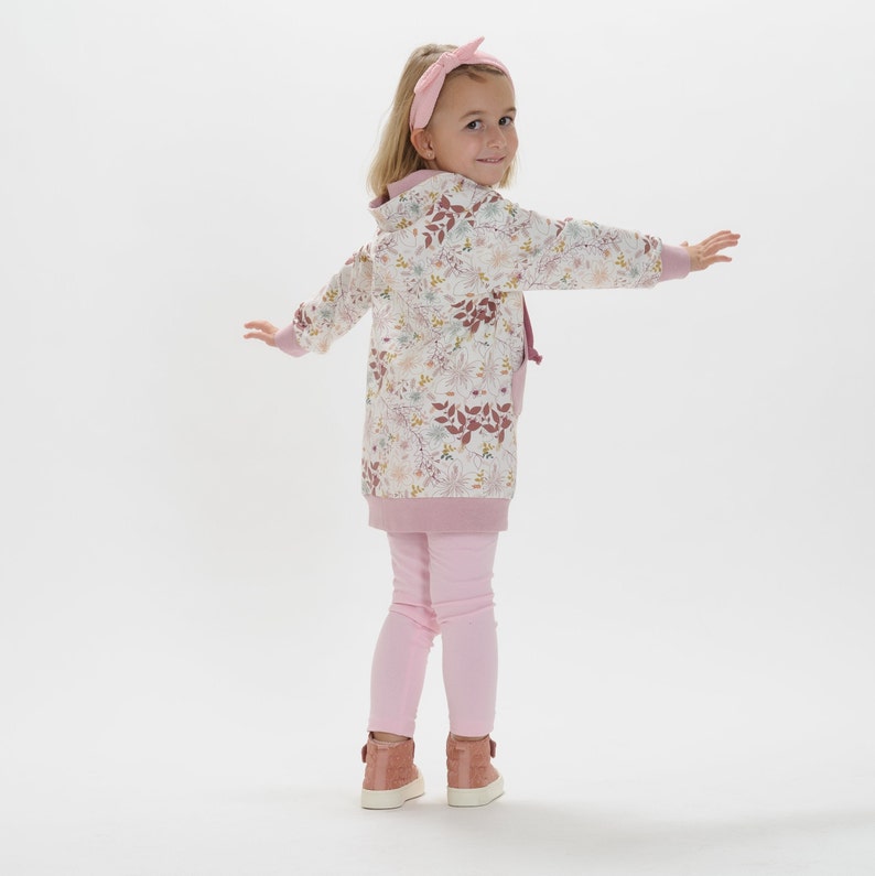 Toddler Kids Girls Tunic casual sweatshirt and leggings sewing pattern ebook pdf, 12m to 11y image 4