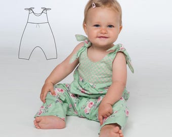 Zestaw wykrojów do szycia kombinezonu/kombinezonu LUNA CHARLOTTE w formacie PDF, rozmiary 50/56-86/92, A4, A0