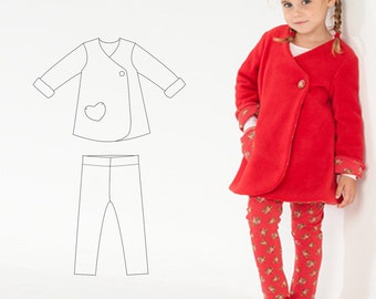 Zestaw wykrojów do szycia tuniki-legginsów LENA ENNA PDF 2w1