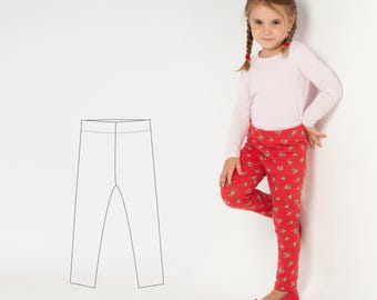 Wykrój legginsów ENNA PDF rozmiary dziecięce 80/86-140/146