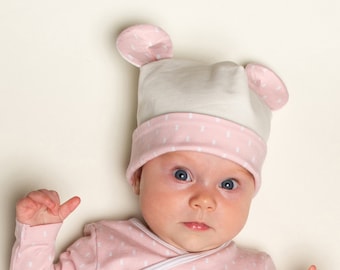Baby Hat Sewing Pattern PDF | 3-in-1 Reversible Beanie, Pilot Cap & Earflap Hat | Easy Baby Hat Pattern Newborn to Toddler