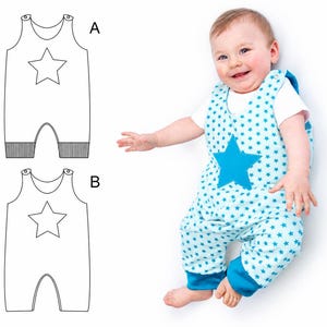 Baby Strampler Schnittmuster ALBERTO – Fußlos PDF 56/62–92/98