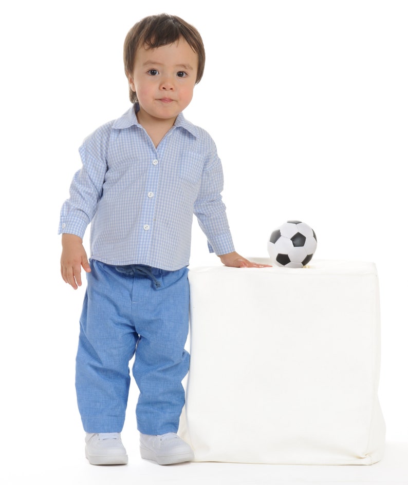 Schnittmuster Hemd TOM für Baby und Kinder-Jungen Größen 68-122 Patternforkids Bild 3