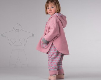 Kids Poncho Pattern MARA + Reversible Pants FIOCCO – PDF Set 9m–10y