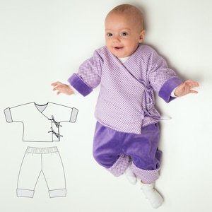 Babyjacke Schnittmuster FIORINO FIORETTO – Wickeljacke & Wendehose PDF 0–2 Jahre