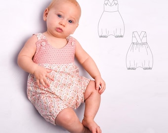 Baby Overall Pattern LUNA CHARLOTTE – Dungaree and Romper PDF 0m–2y