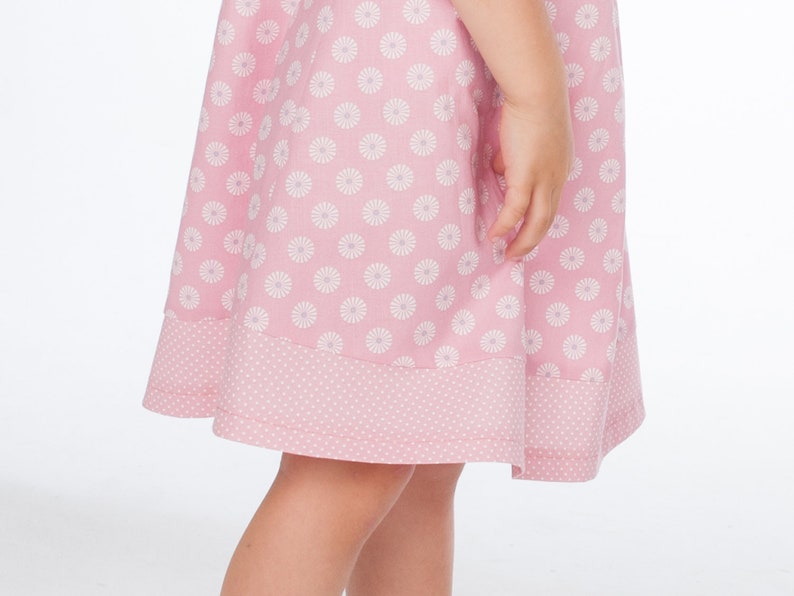 Easy girls pinafore dress sewing pattern w. hem buttons. Sleeveless tunic pattern for baby kids ebook pdf STEFFI by Patternforkids imagem 6