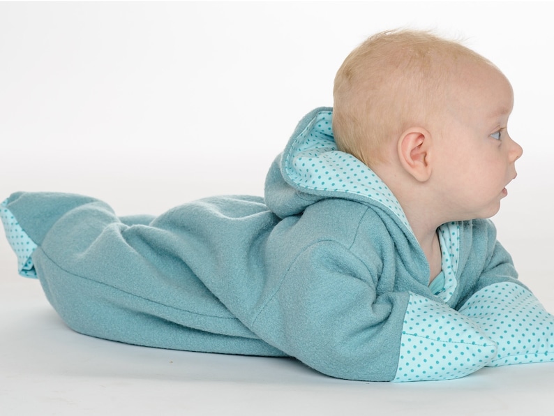 PDF Sewing Pattern Baby Jumpsuit Design Digital Download Format Infant Clothing Collection Size Range Options Hooded Design Features Zipper Closure Details Complete Instructions Bundle Easy Project Guide Instant Access Package