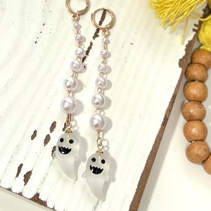 Pearl Ghost Dangle Earrings