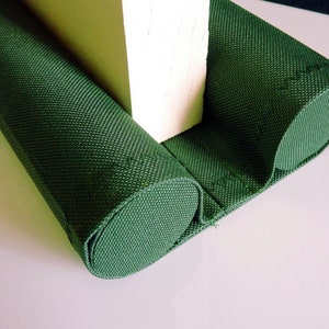 Custom Double Draft Stopper – Bottle Green, Handmade Cordura Door Snake, Durable Made-to-Measure Draft Excluder, Eco Friendly Materials