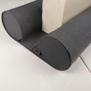 Custom Double Draft Stopper – Grey, Handmade Cordura Door Snake, Durable Made-to-Measure Draft Excluder, Eco Friendly Materials