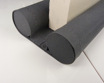 Burlete doble personalizado, gris, hecho a mano en cordura, resistente y a medida, materiales ecológicos.