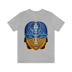 Camiseta con bandera ucraniana, estampado DTG (directo a la prenda), camiseta de algodón, apoyo a Ucrania, mensaje inspirador positivo espiritual visionario imagen 5