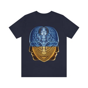 Camiseta con bandera ucraniana, estampado DTG (directo a la prenda), camiseta de algodón, apoyo a Ucrania, mensaje inspirador positivo espiritual visionario imagen 8