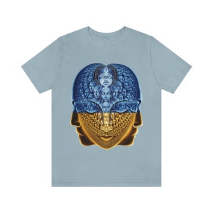 Camiseta con bandera ucraniana, estampado DTG (directo a la prenda), camiseta de algodón, apoyo a Ucrania, mensaje inspirador positivo espiritual visionario imagen 7
