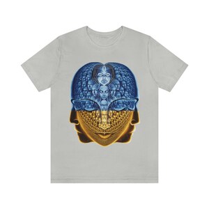 Camiseta con bandera ucraniana, estampado DTG (directo a la prenda), camiseta de algodón, apoyo a Ucrania, mensaje inspirador positivo espiritual visionario imagen 9