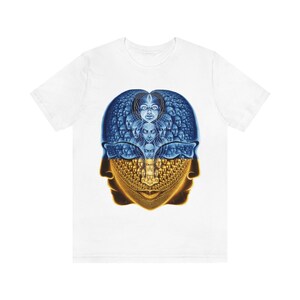 Camiseta con bandera ucraniana, estampado DTG (directo a la prenda), camiseta de algodón, apoyo a Ucrania, mensaje inspirador positivo espiritual visionario imagen 10